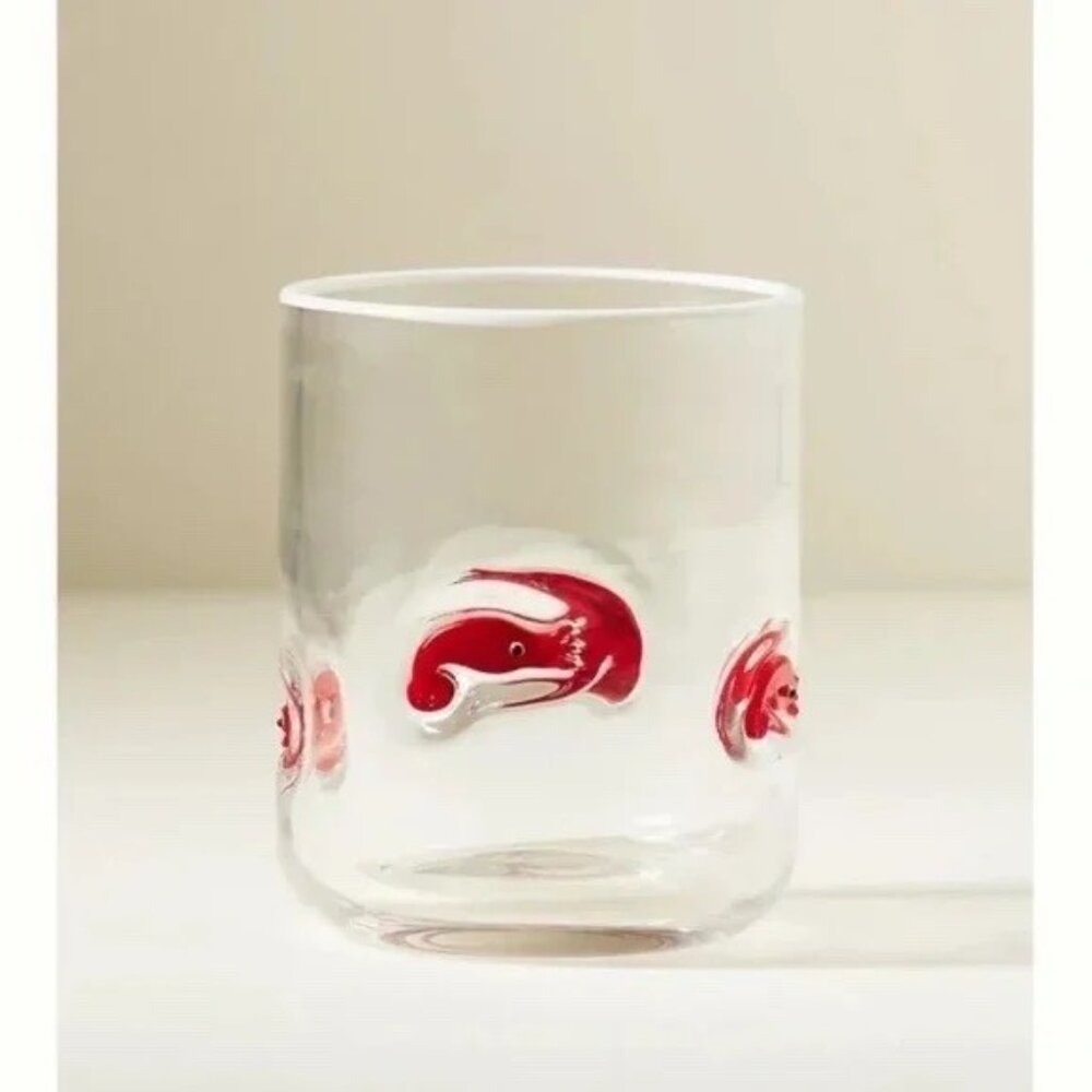 Anthropologie Icon Lola Juice Glass Shrimp NWT NEW - Picture 2 of 2